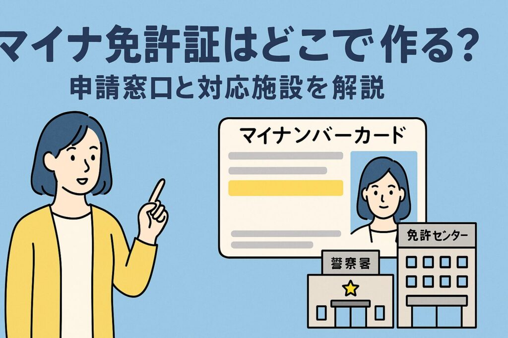マイナ免許証はどこで作る?申請窓口と対応施設を解説