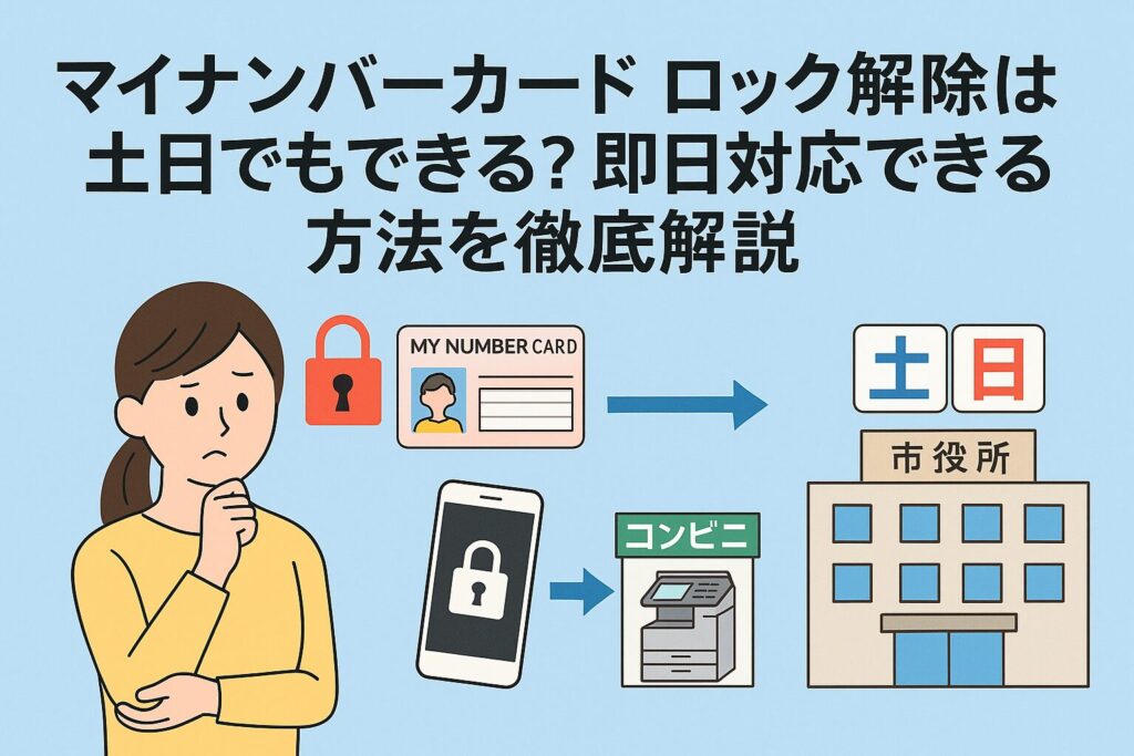 マイナンバーカード ロック解除は土日でもできる？即日対応できる方法を徹底解説