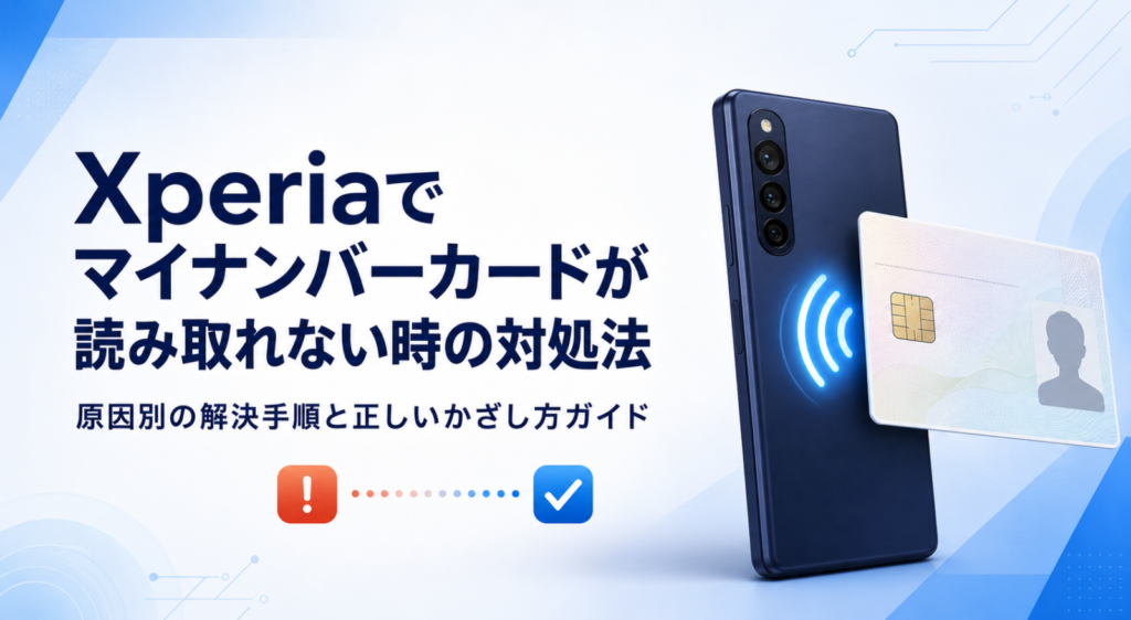 【Xperiaでマイナンバーカードが読み取れない時の対処法】原因別の解決手順と正しいかざし方ガイド