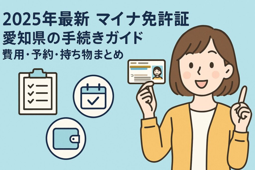 【2025年最新】マイナ免許証 愛知県の手続きガイド|費用・予約・持ち物まとめ