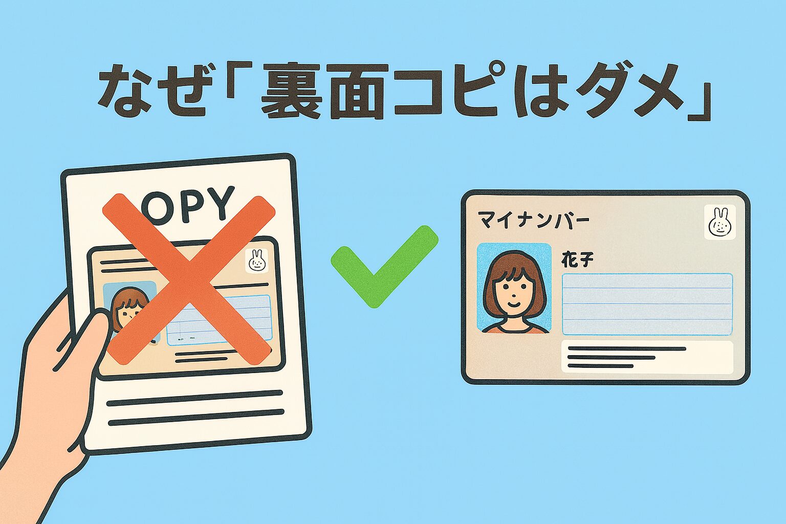 マイナンバーカードコピーの注意点｜裏面NGと安全な扱い方を解説