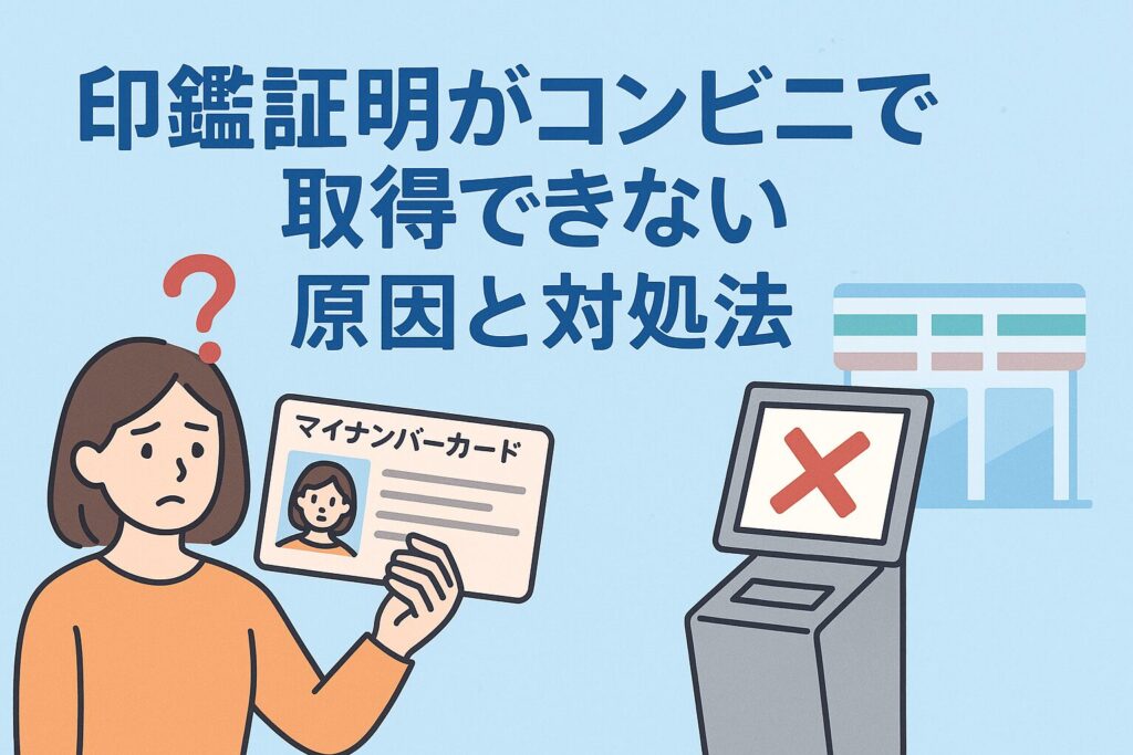 マイナンバーカードで印鑑証明がコンビニで取得できない原因と対処法【2025年最新版】