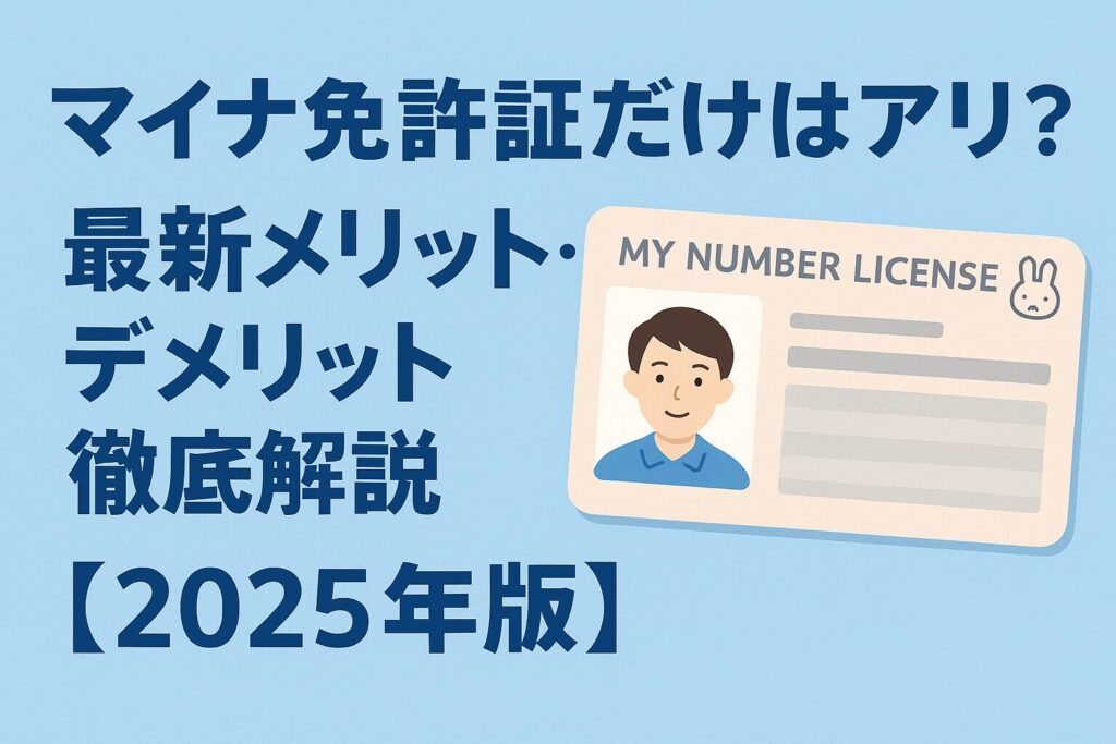 マイナ免許証だけはアリ？最新メリット・デメリット徹底解説【2025年版】