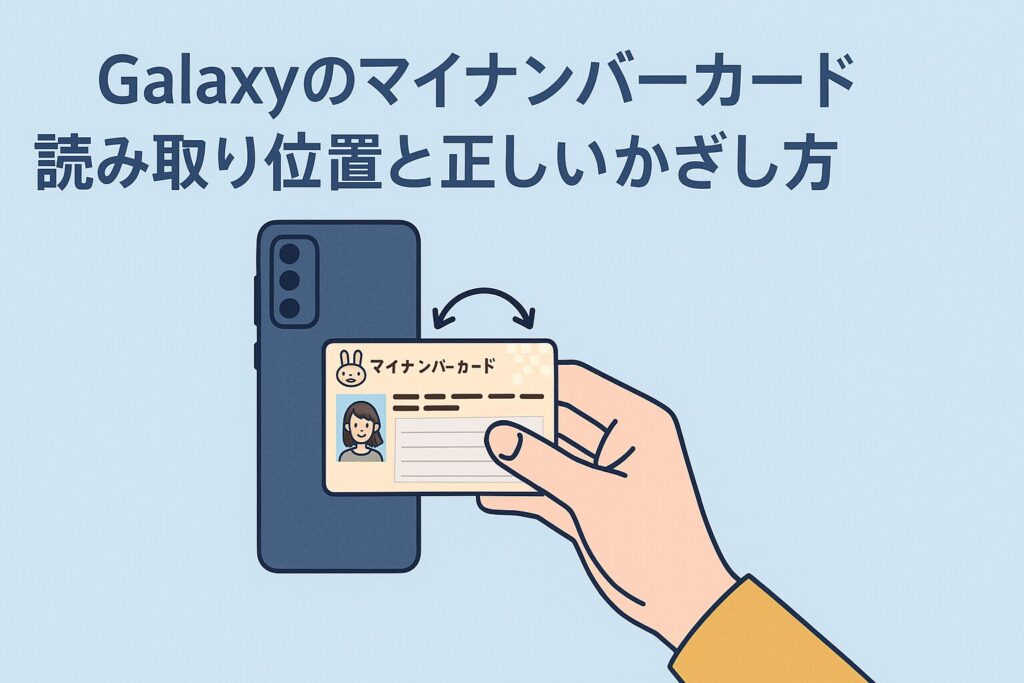 ギャラクシーのマイナンバーカード読み取り位置と正しいかざし方