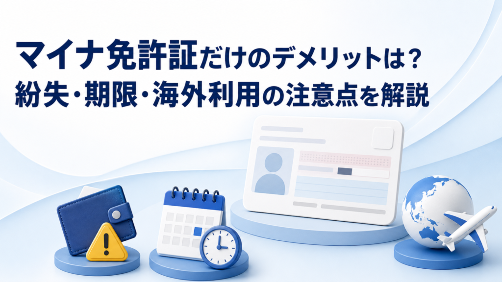 マイナ免許証だけのデメリットは？紛失・期限・海外利用の注意点を解説