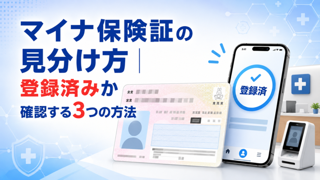 マイナ保険証の見分け方｜登録済みか確認する3つの方法