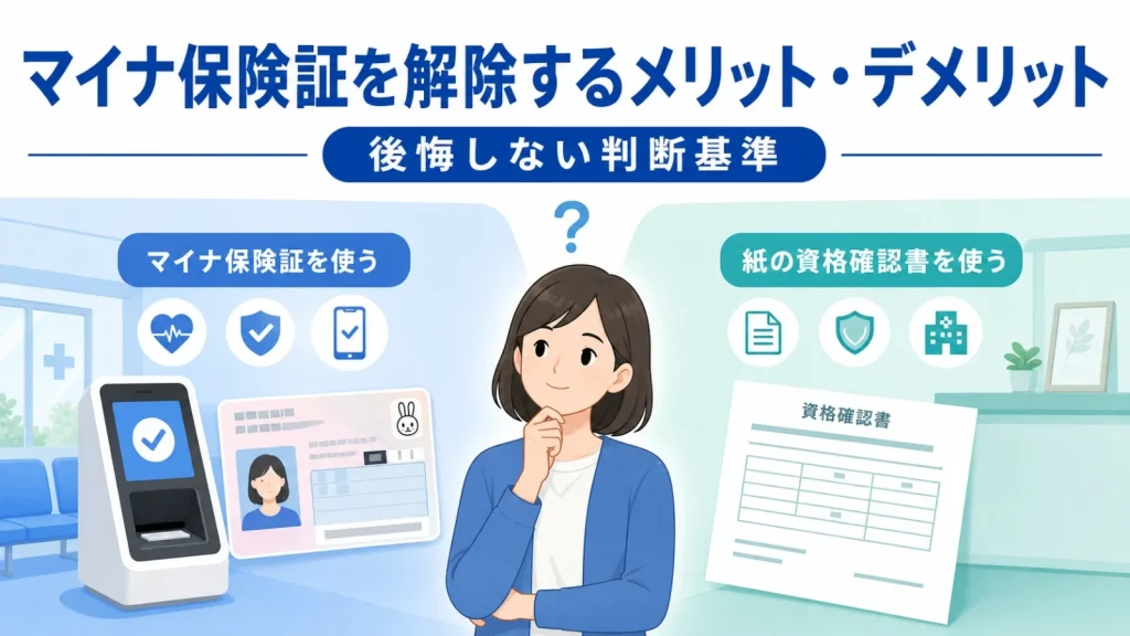 マイナ保険証を解除するメリット・デメリット｜後悔しない判断基準