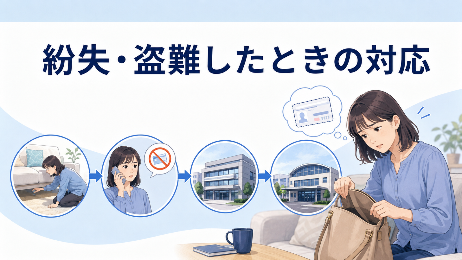 マイナ免許証を紛失または盗難されたときの対応手順を解説する画像