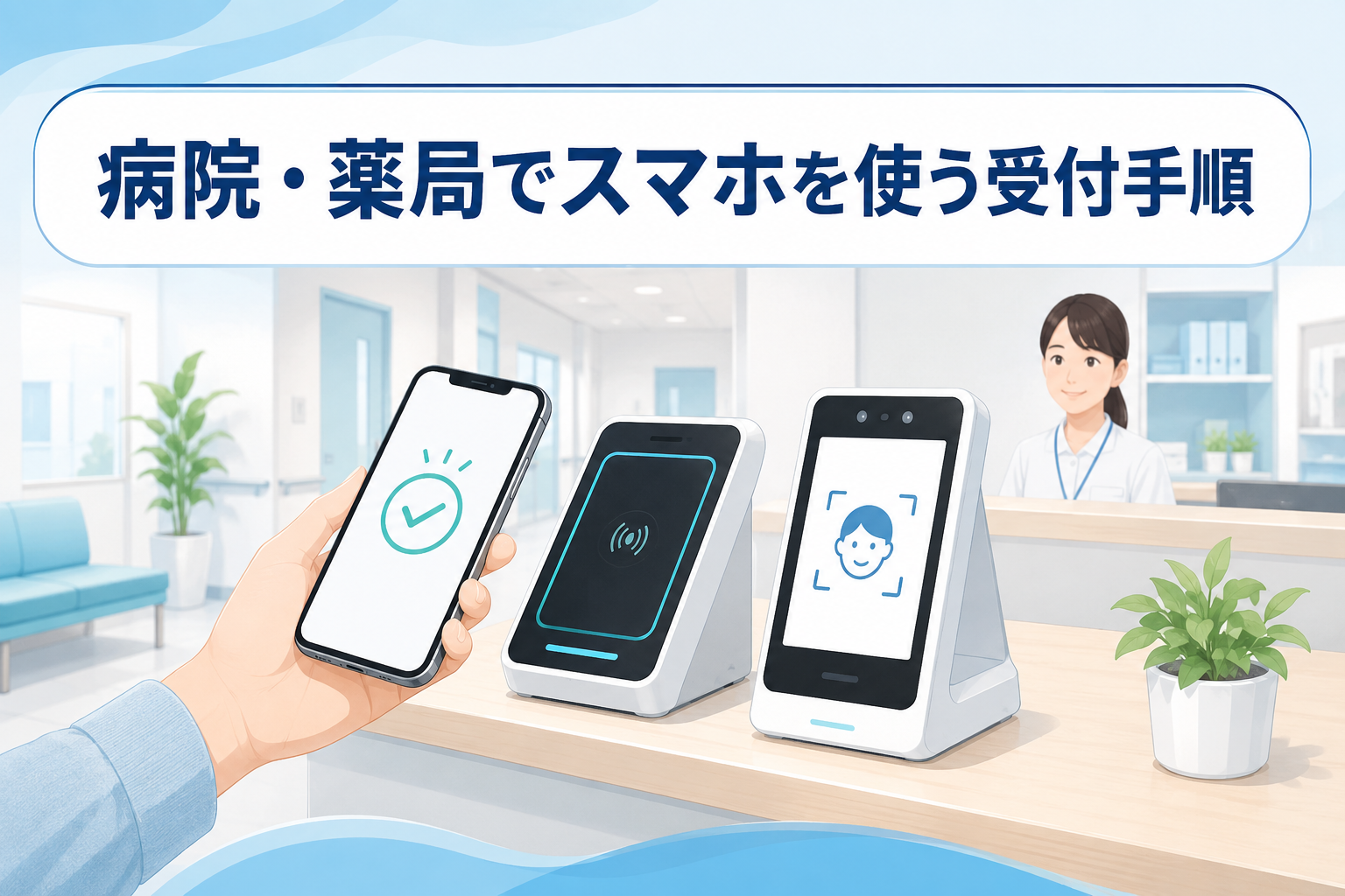 病院・薬局でスマホを使う受付手順