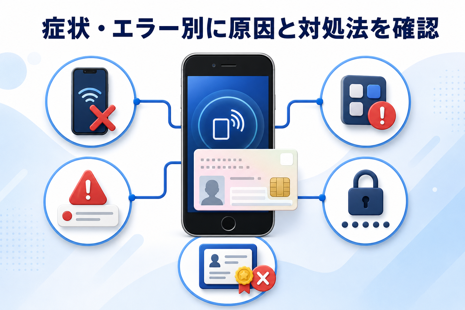 iPhone SEのマイナンバーカード読み取りエラーを症状別に確認