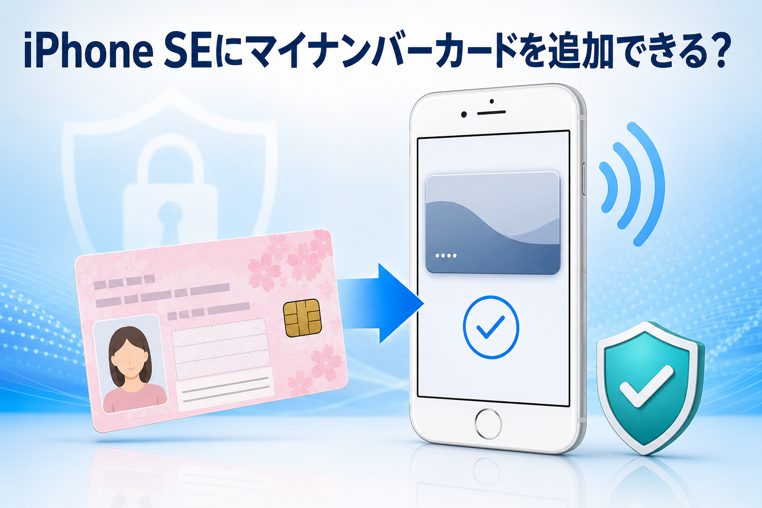 iPhone SEにマイナンバーカードを追加するイメージ