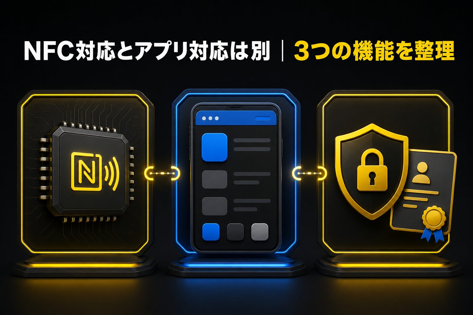 NFC対応とアプリ対応は別｜3つの機能を整理