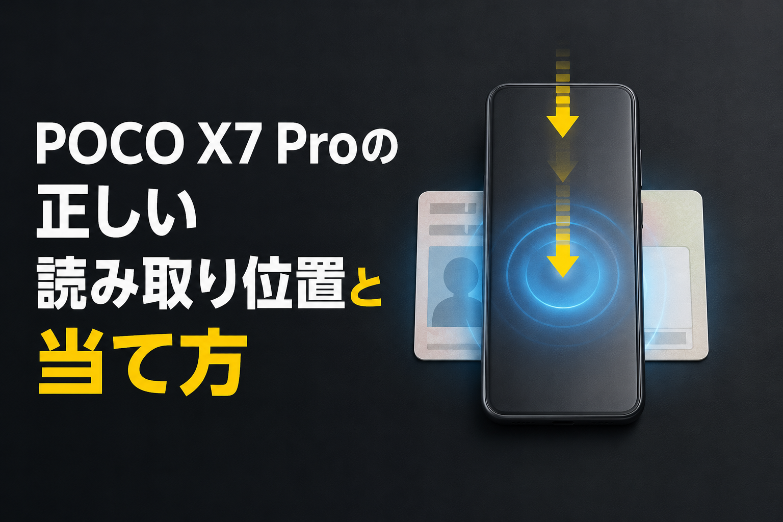 POCO X7 Proの正しい読み取り位置と当て方