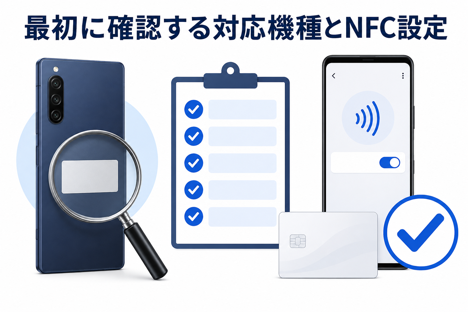 最初に確認する対応機種とNFC設定