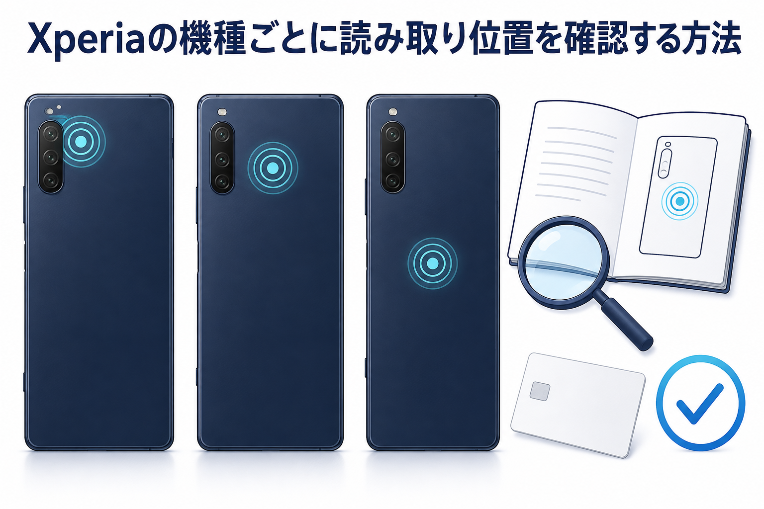 Xperiaの機種ごとに読み取り位置を確認する方法