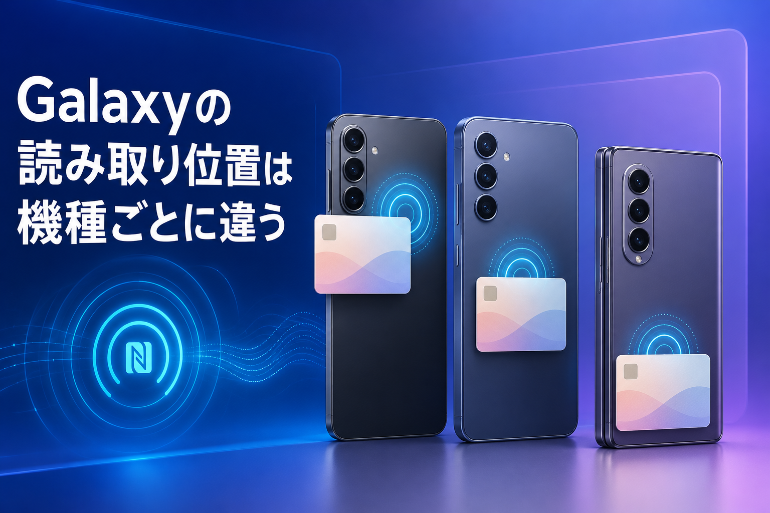 Galaxyの読み取り位置は機種ごとに違う