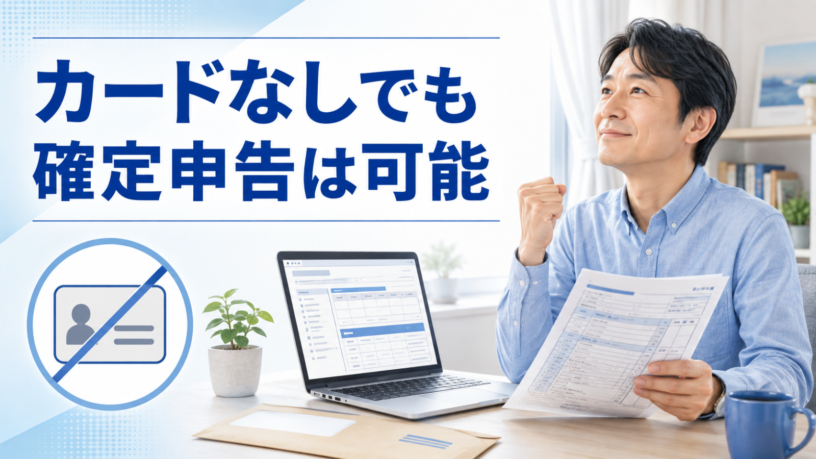 カードなしでも確定申告できることを説明する画像