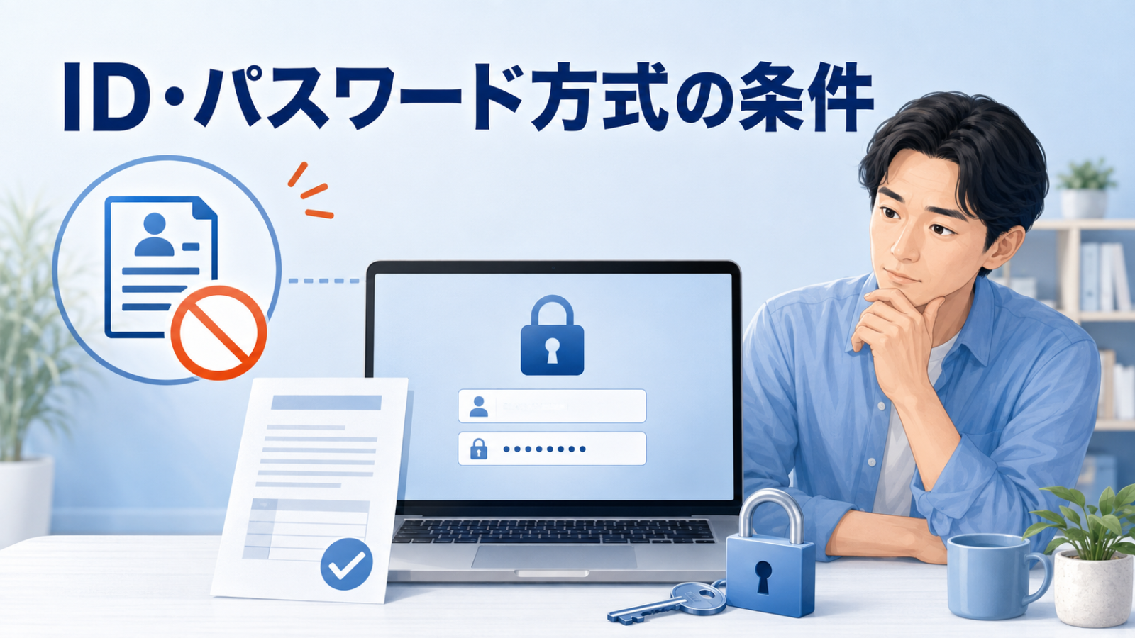 ID・パスワード方式を利用できる条件を説明する画像