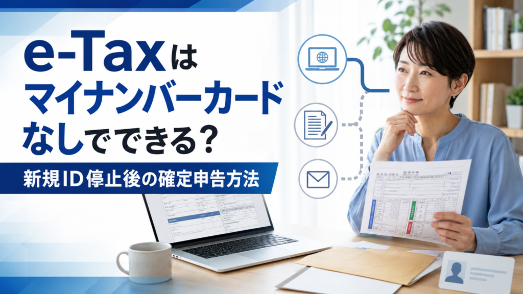e-Taxはマイナンバーカードなしでできる？新規ID停止後の確定申告方法