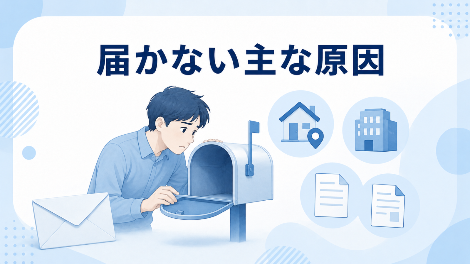 資格確認書が届かない主な原因を示すイメージ