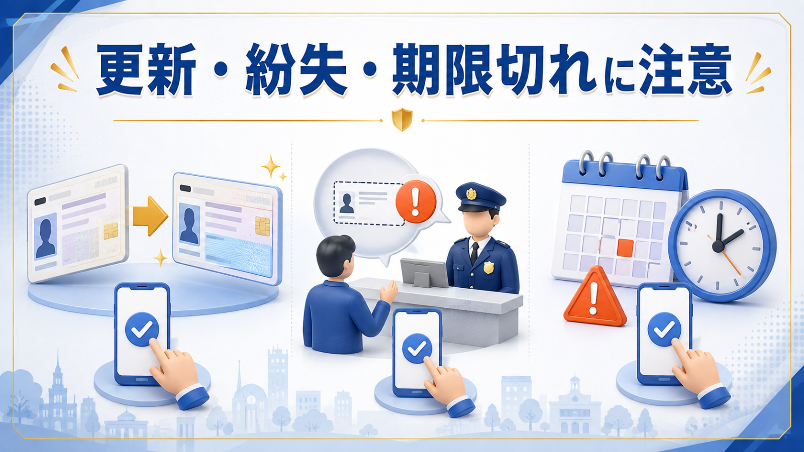 マイナ免許証の更新・紛失・期限切れで注意すること