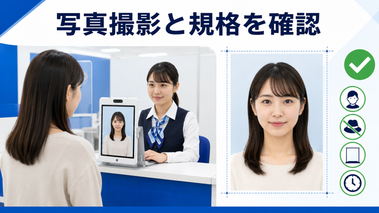 市役所での顔写真撮影とマイナンバーカード写真規格