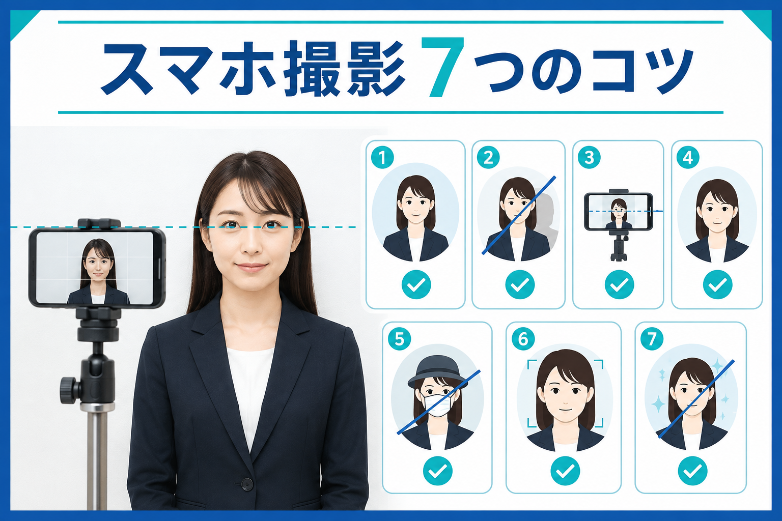 スマホでマイナンバーカード用写真を撮影する7つのコツ