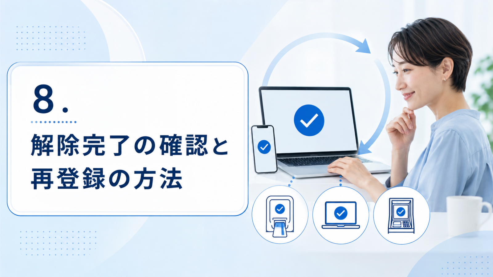8.解除完了の確認と再登録の方法