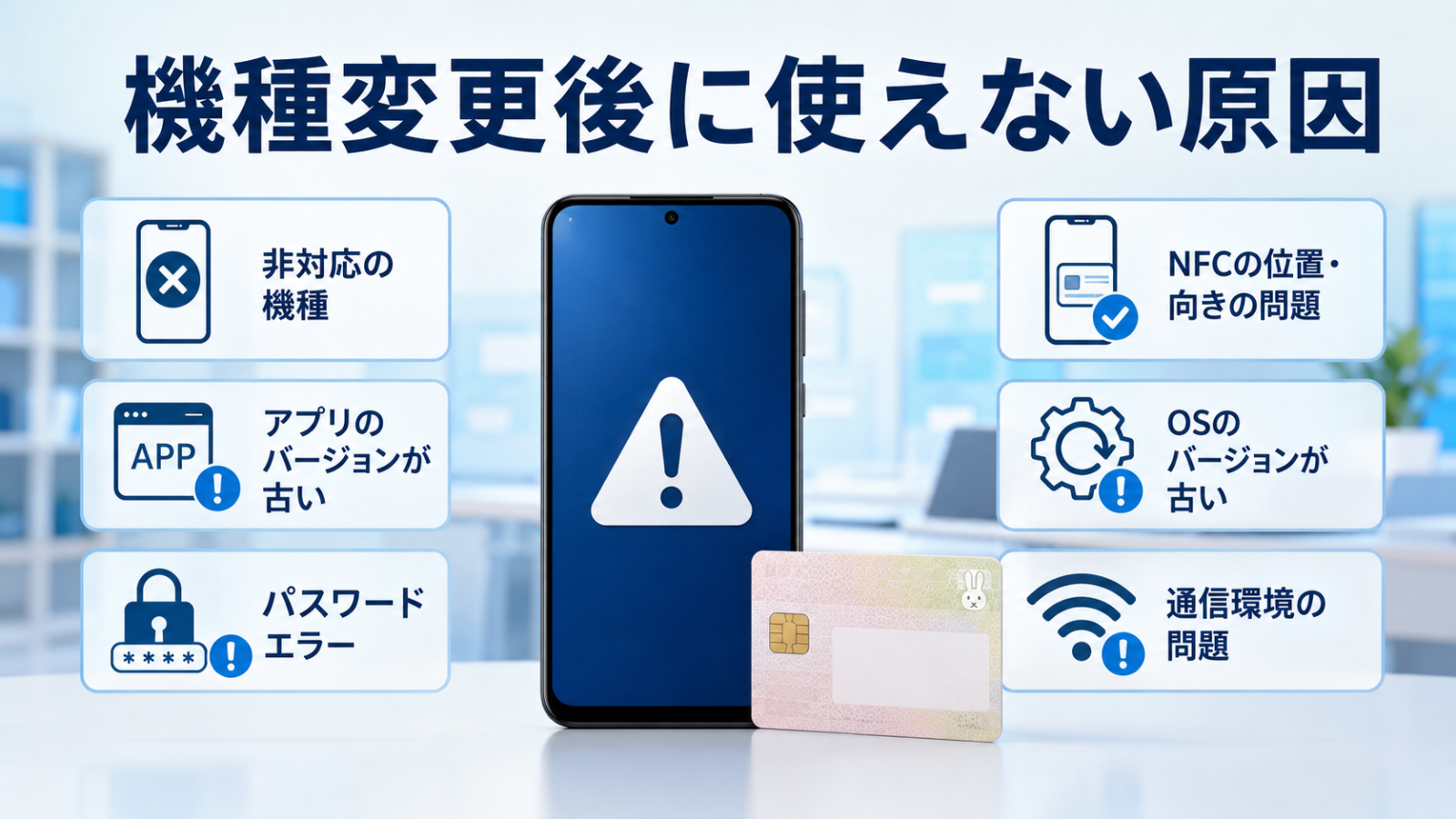 Androidの機種変更後にマイナンバーカード機能を使えない原因を確認する画像